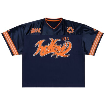Evil State Football Jersey Navy Orange (1)
