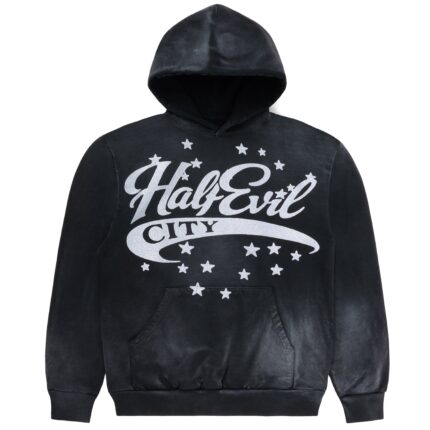 City Hoodie glitter print pullover hoodie by 333 Half-Evil