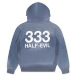 Faded Cobalt Logo Hoodie back, 333 Half-Evil