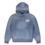 Faded Cobalt Logo Hoodie front, 333 Half-Evil