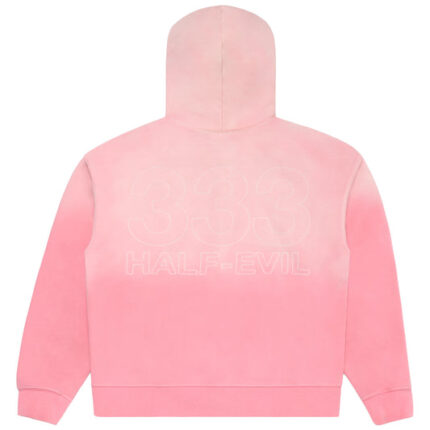 Pink Contrast Stitch Zip-Up back, 333 Half-Evil