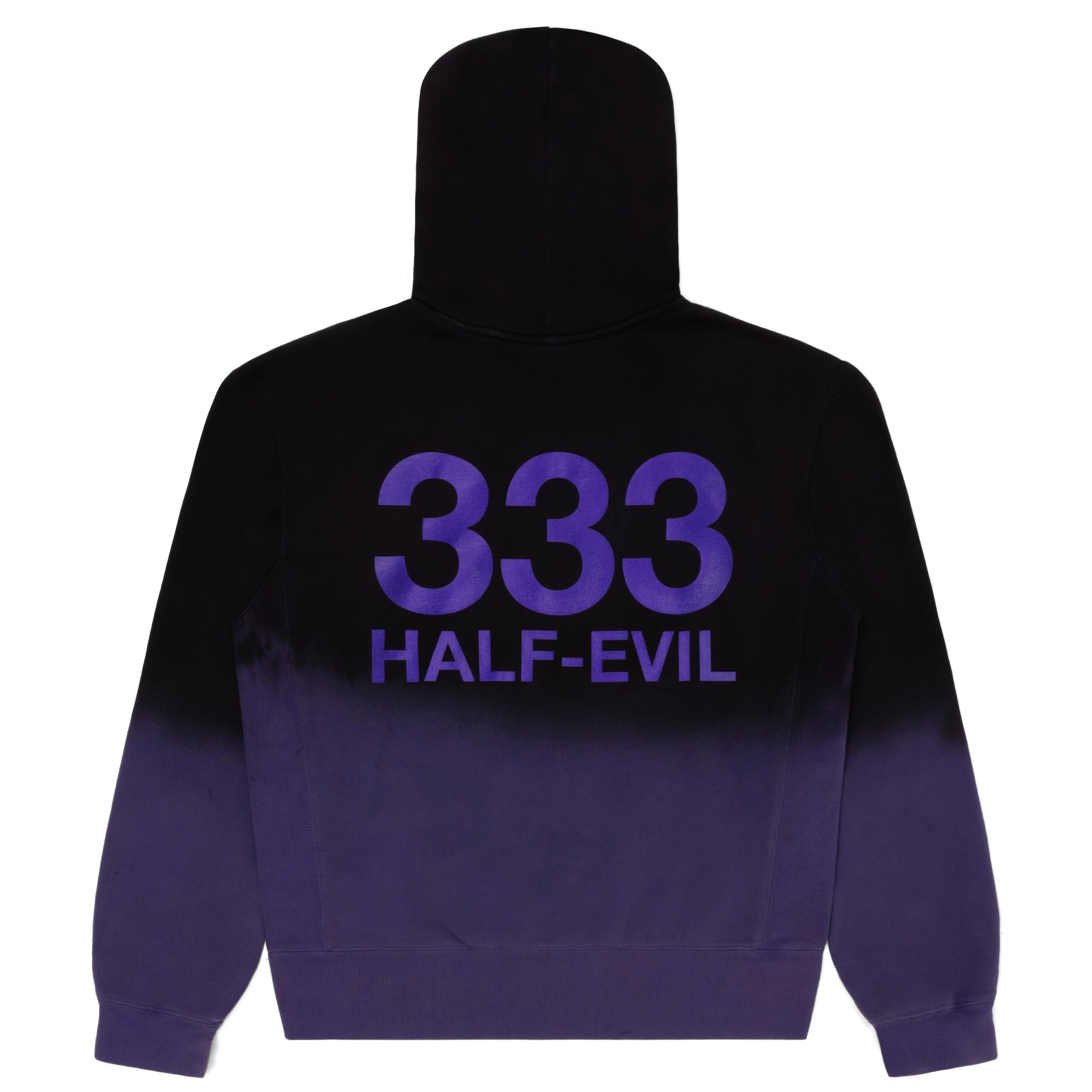 Purple Split-Dye Logo Hoodie - Front Purple Split-Dye Logo Hoodie front, 333 Half-Evil