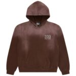 Vintage Brown Rhinestone Hoodie back, 333 Half-Evil