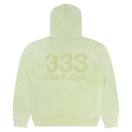 Vintage Matcha Logo Hoodie back, 333 Half-Evil