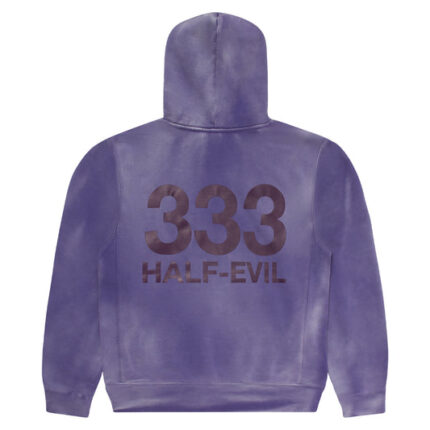 Vintage Ube Logo Hoodie front, 333 Half-Evil